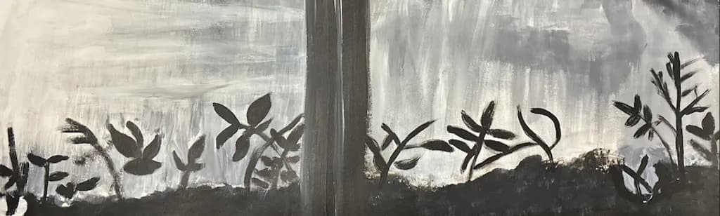 Monochrome Plant Silhouettes