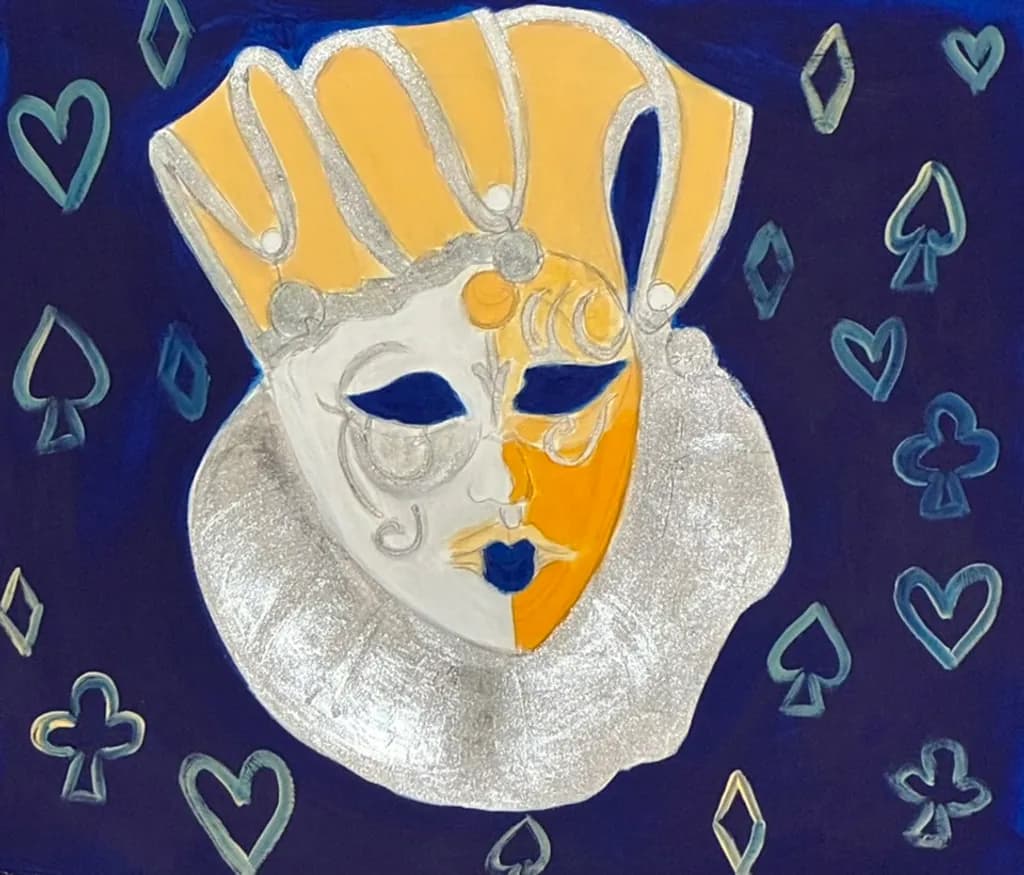 Masked Jester Portrait