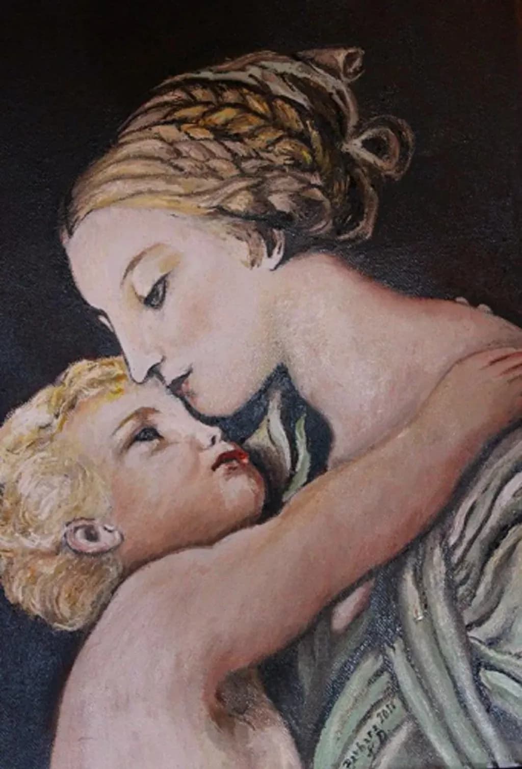 Gesù Abbraccia La Madre