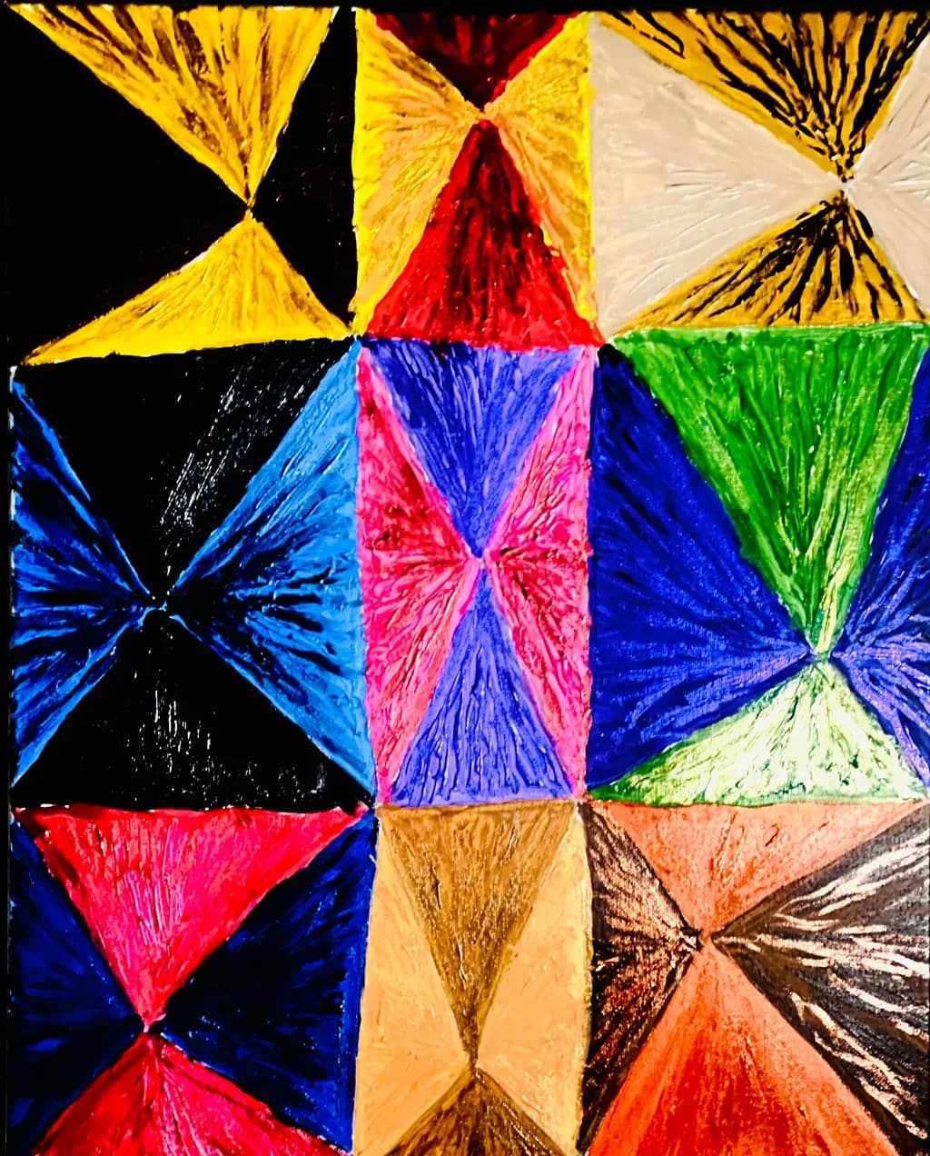 Textured Triangle Mosaic