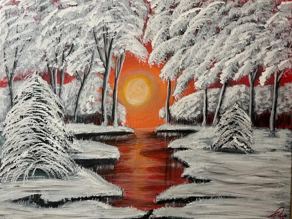 Crimson Winter Glow