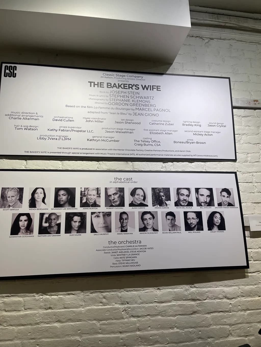 The Baker’s Wife Castboard