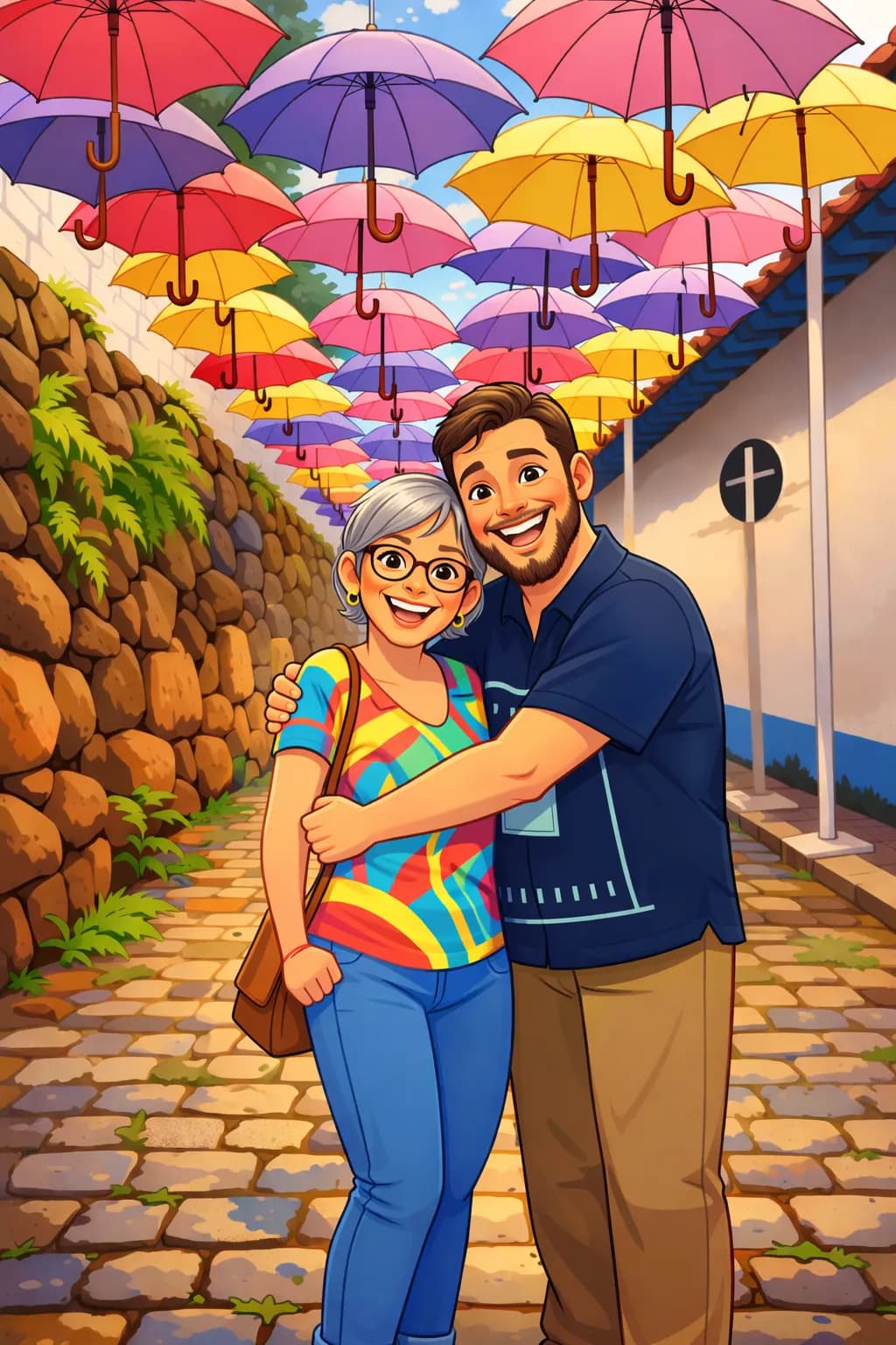 Umbrella Alley Hug