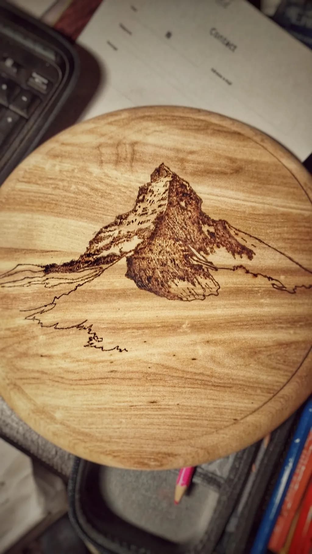 Mountain Engraving