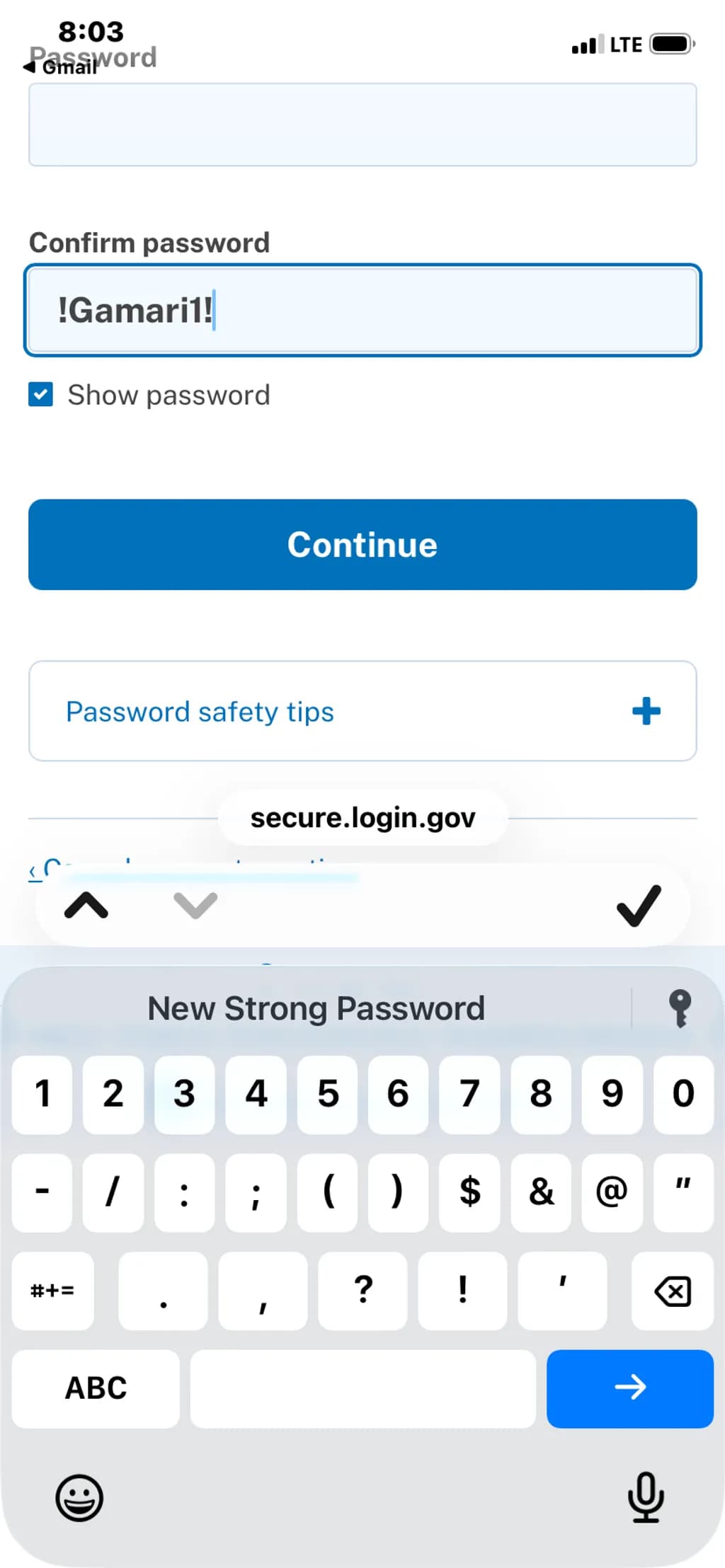 Password Confirmation