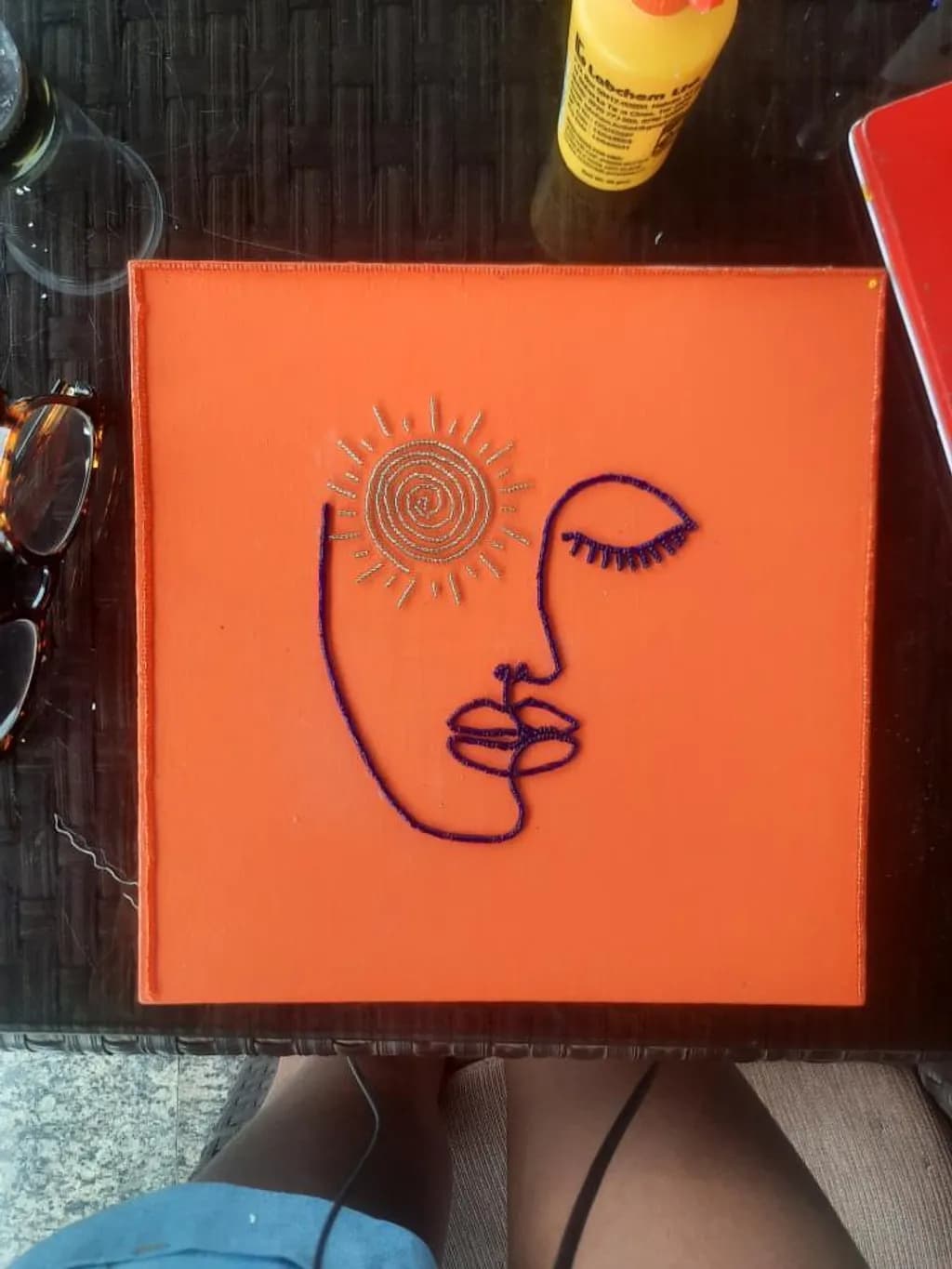 Sunlit Face Embroidery