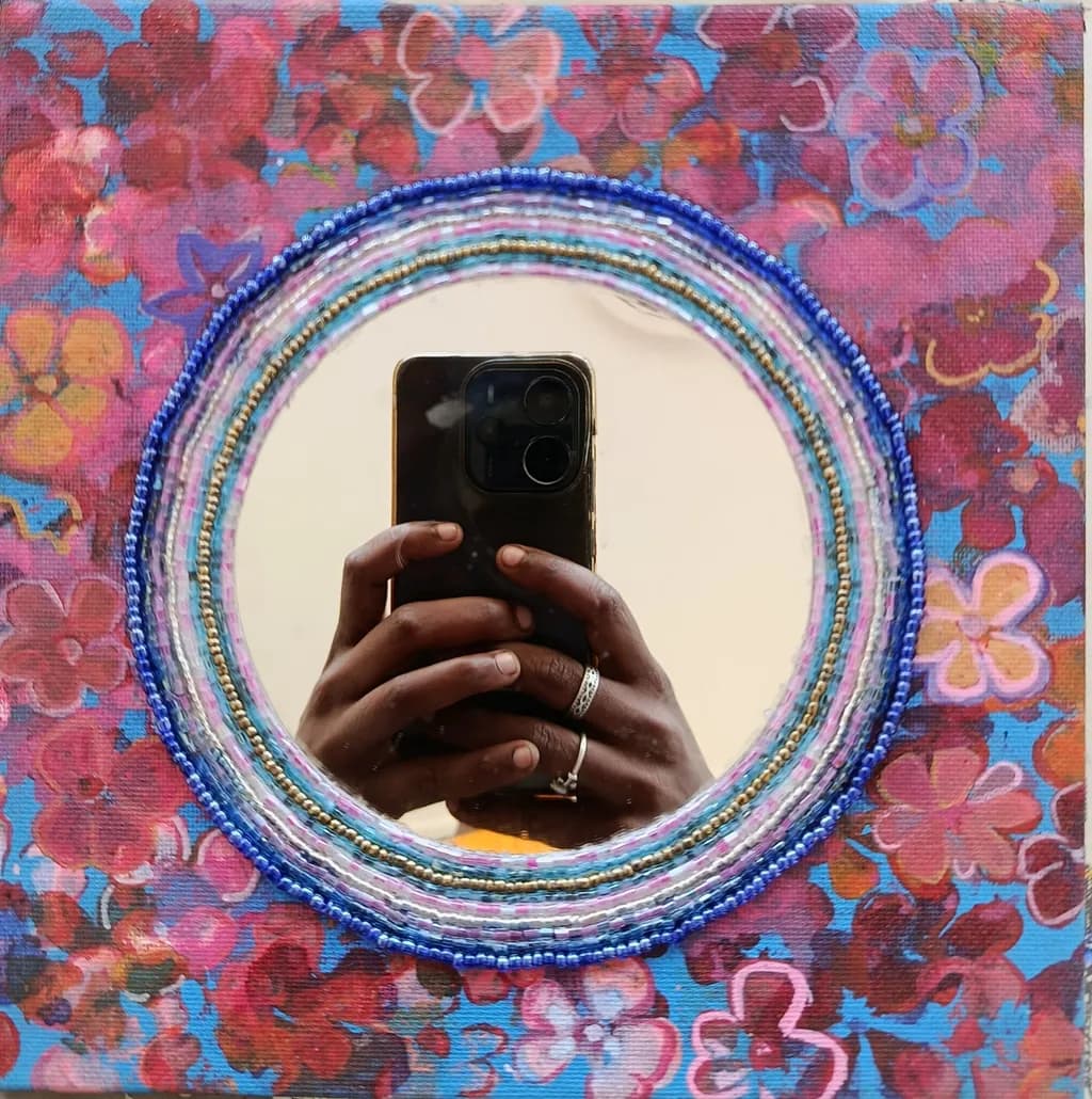 Floral Mirror Reflection