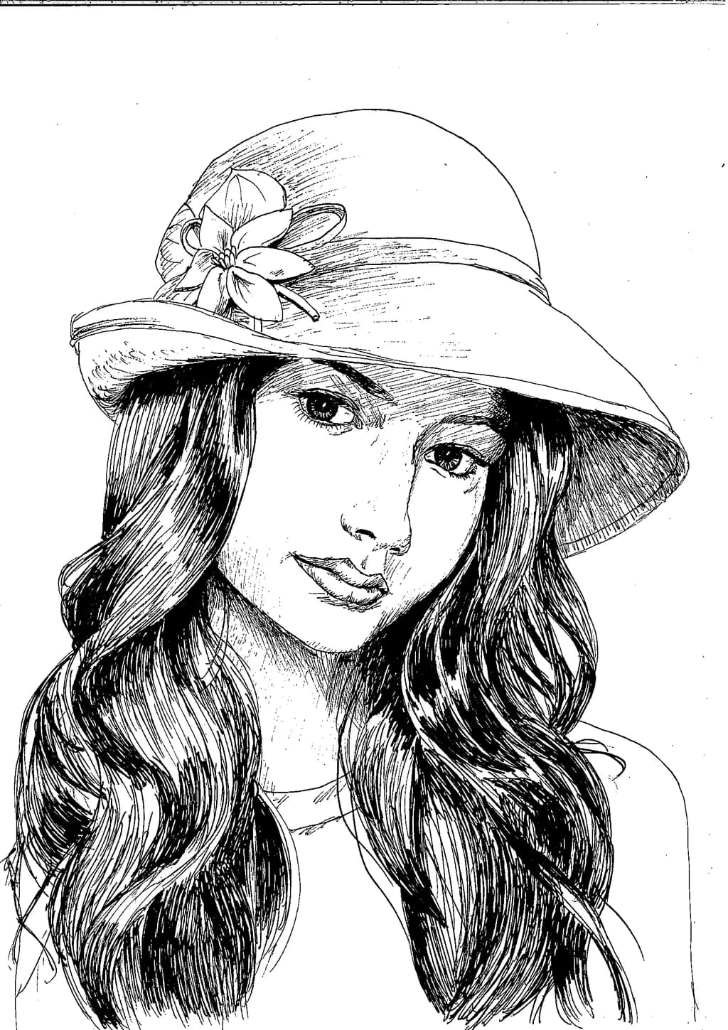 Flowered Hat Portrait
