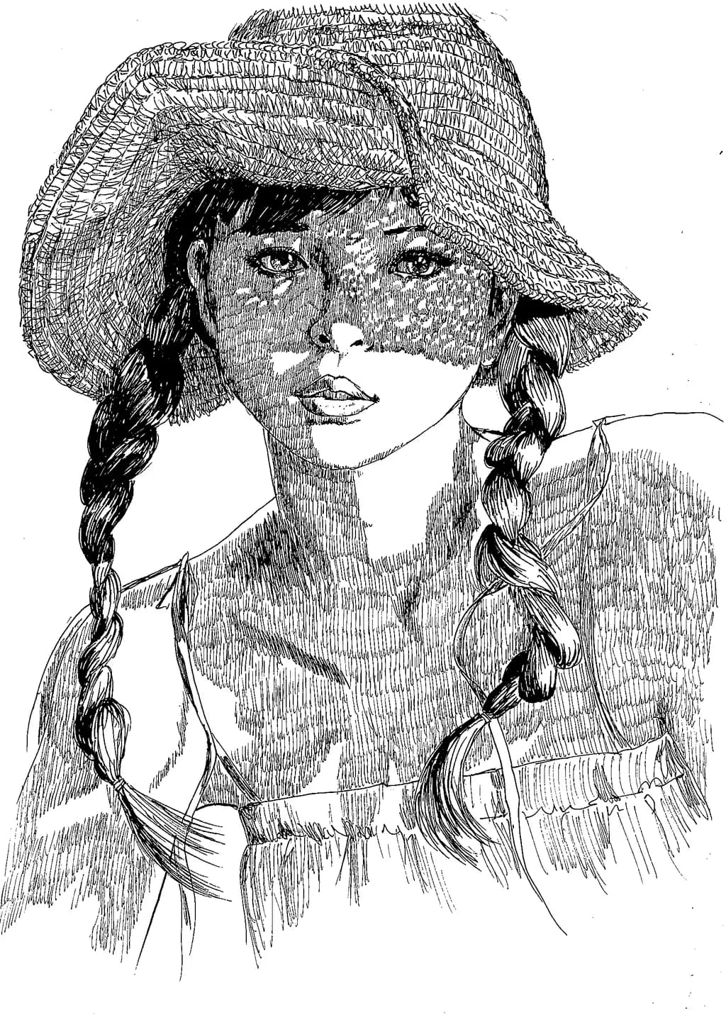 Straw Hat Portrait
