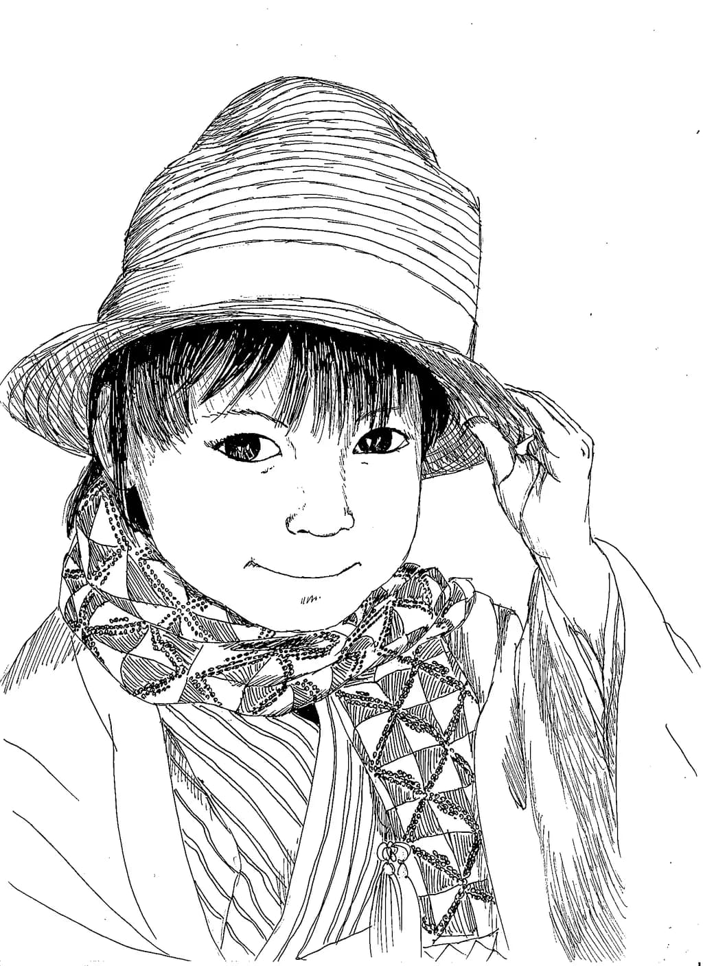Hat and Scarf Pose