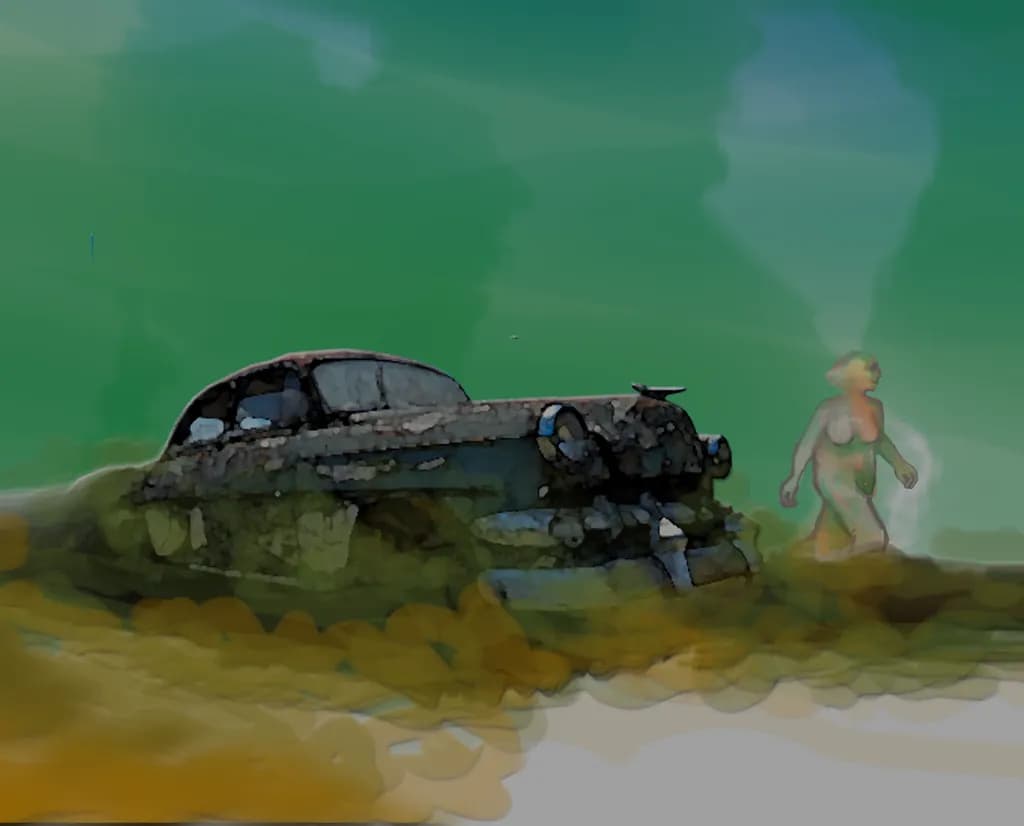 Desert Car with Figure