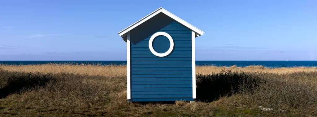 Blue Coastal Shed