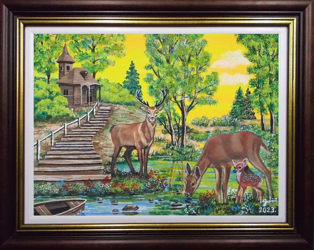 Deer by the Cottage