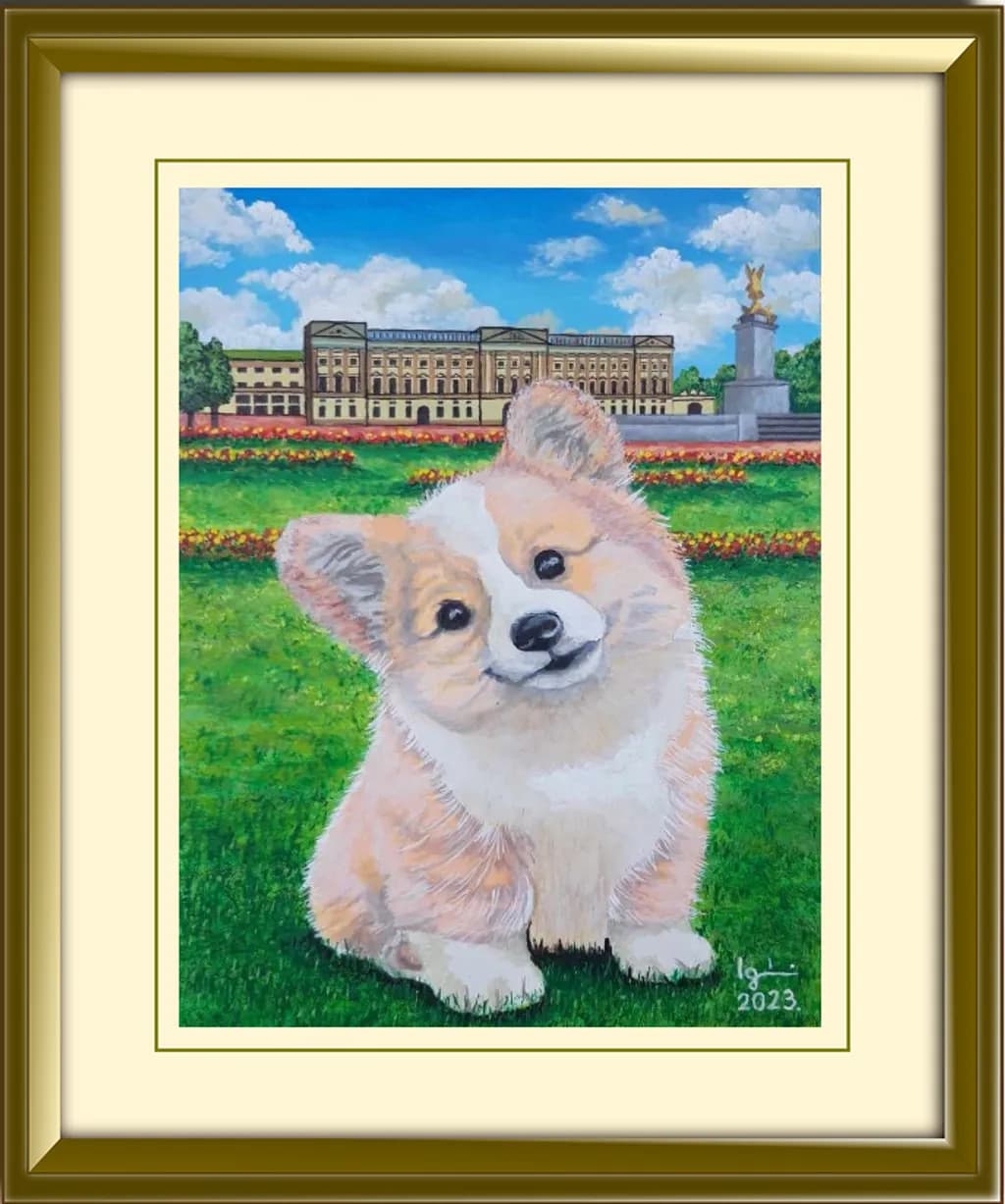 Curious Corgi Portrait