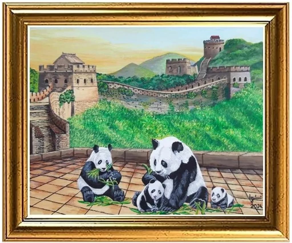Pandas at the Great Wall