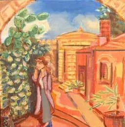Sunlit Courtyard Stroll