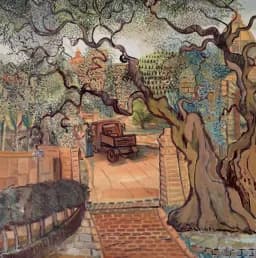 Garden Path with Cart