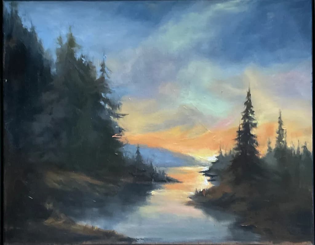 Sunset River Forest