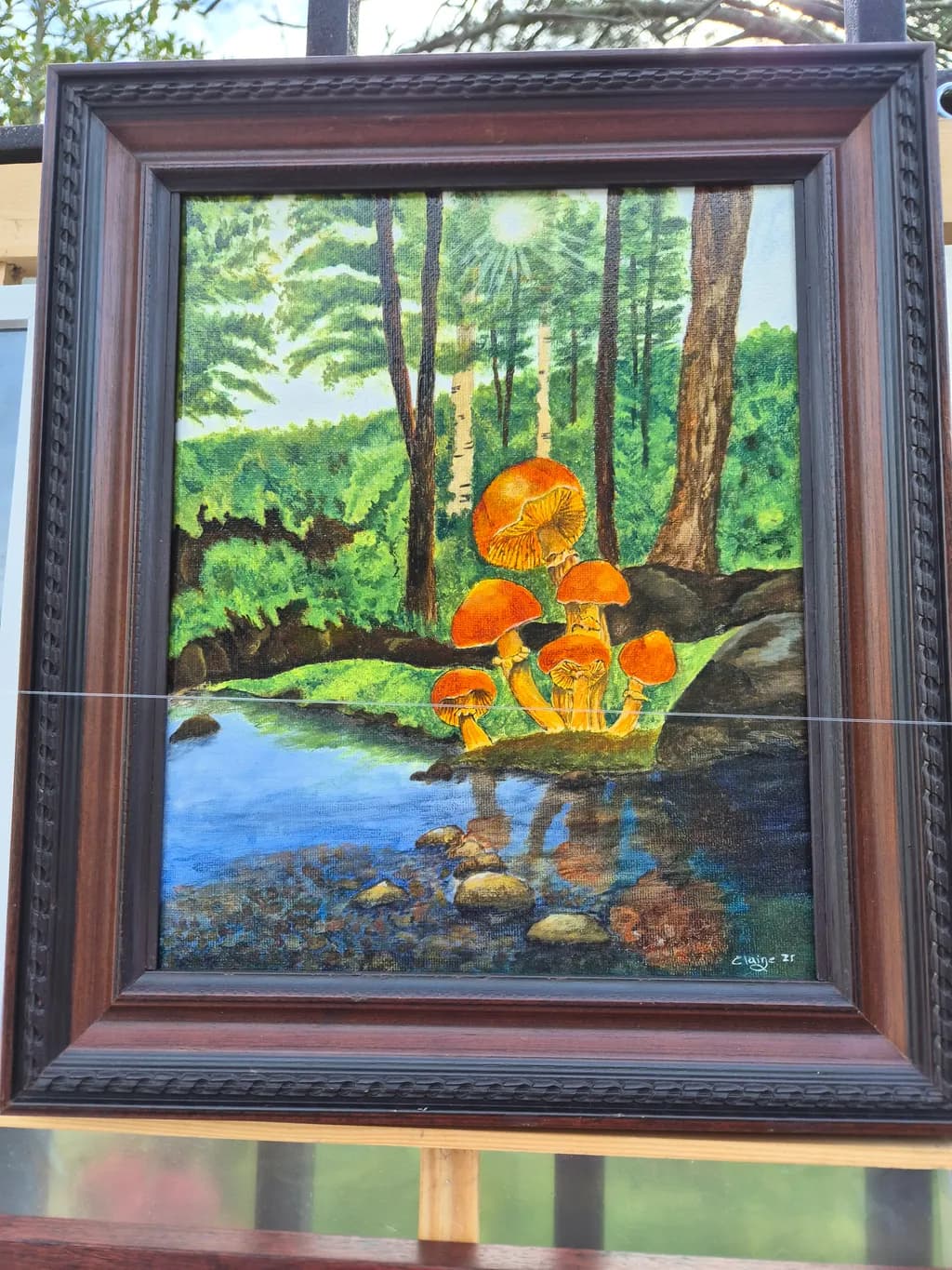 Forest Mushrooms Reflection