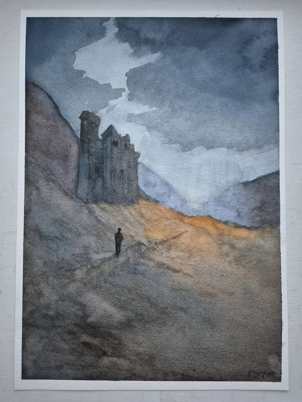 Dusk Castle Silhouette