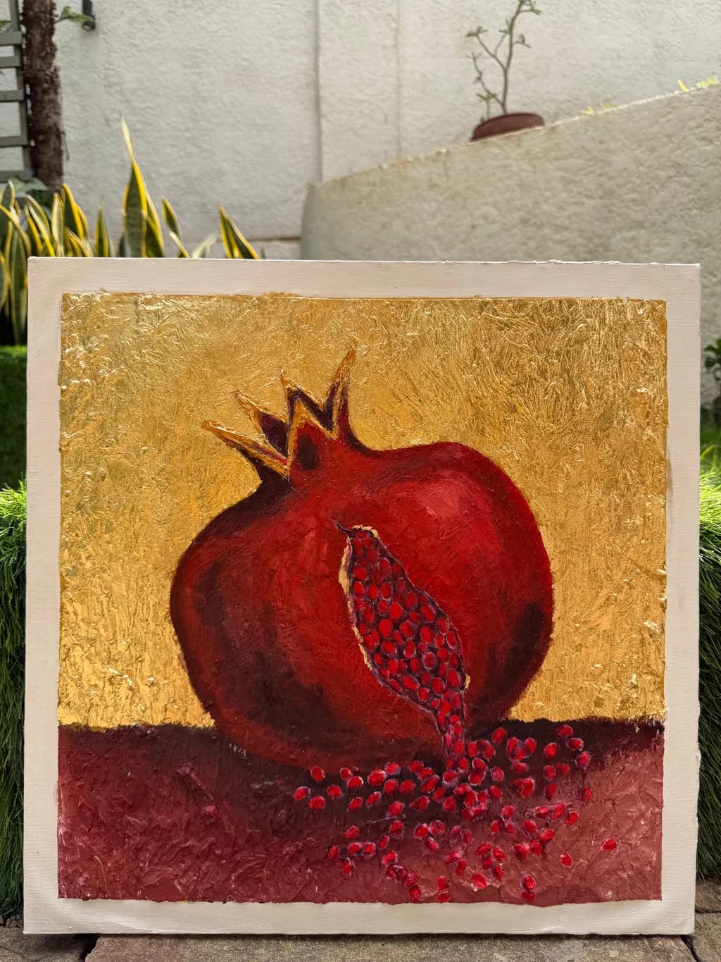 Golden Pomegranate Spill