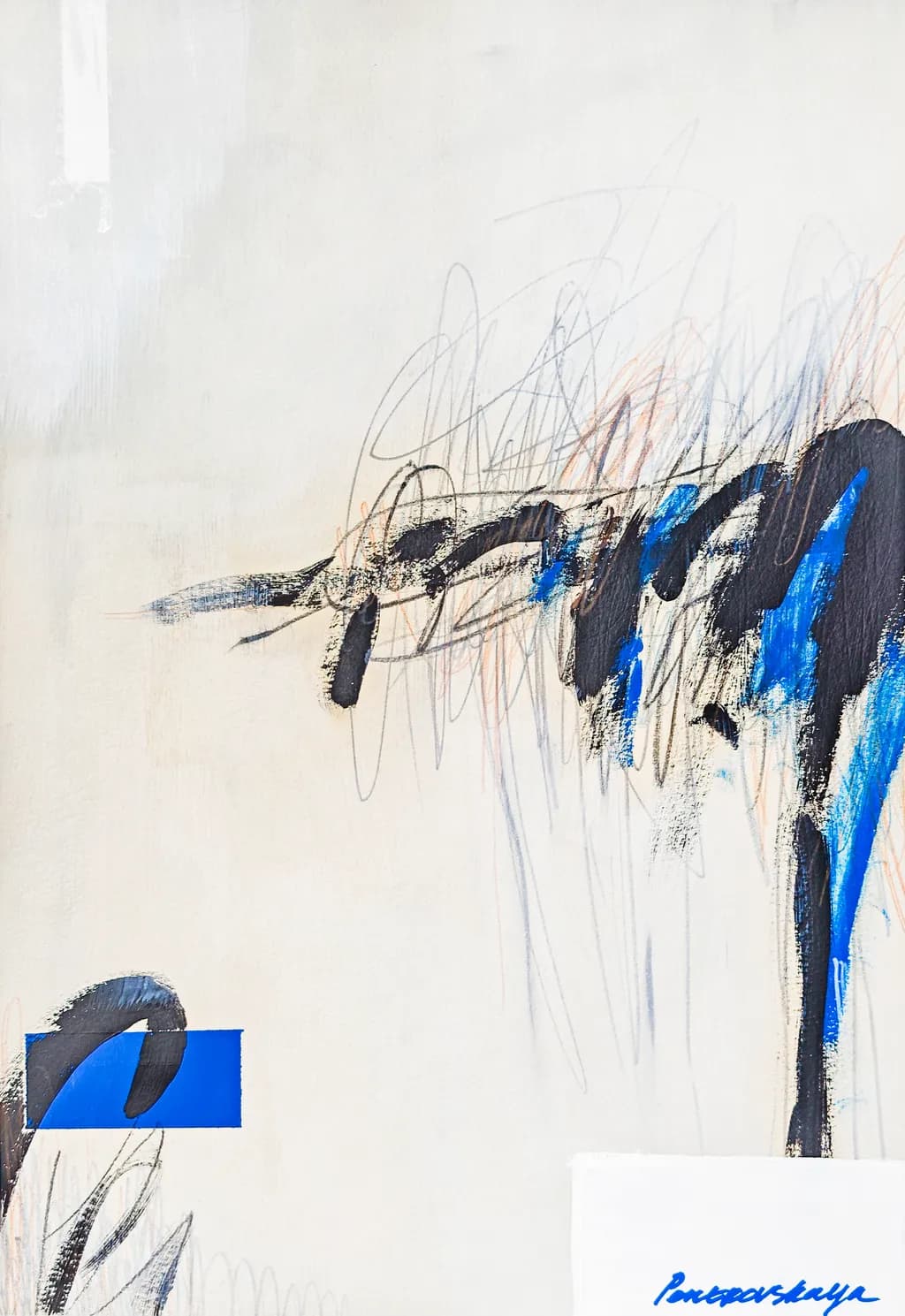 Blue Scribble Study