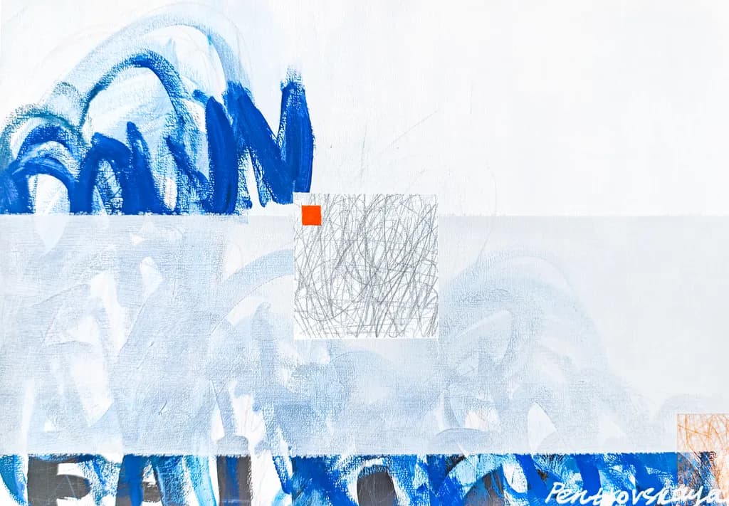 Abstract Blue Scribble
