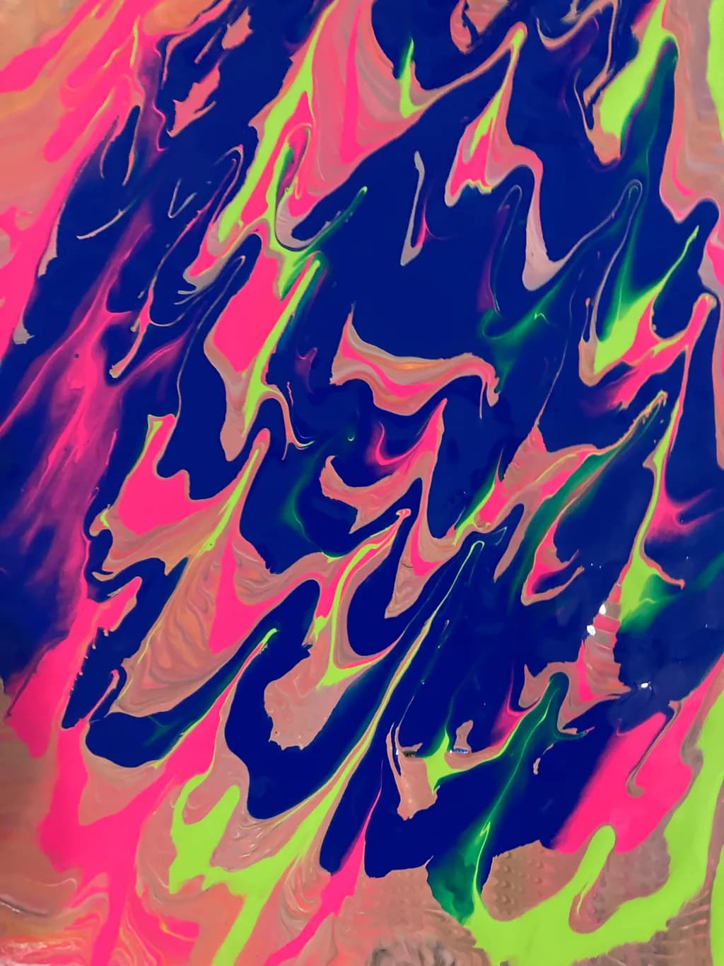 Neon Flame Swirls