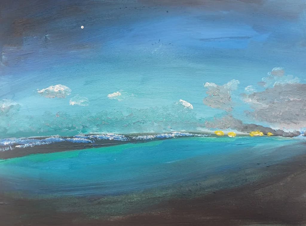 Twilight shoreline