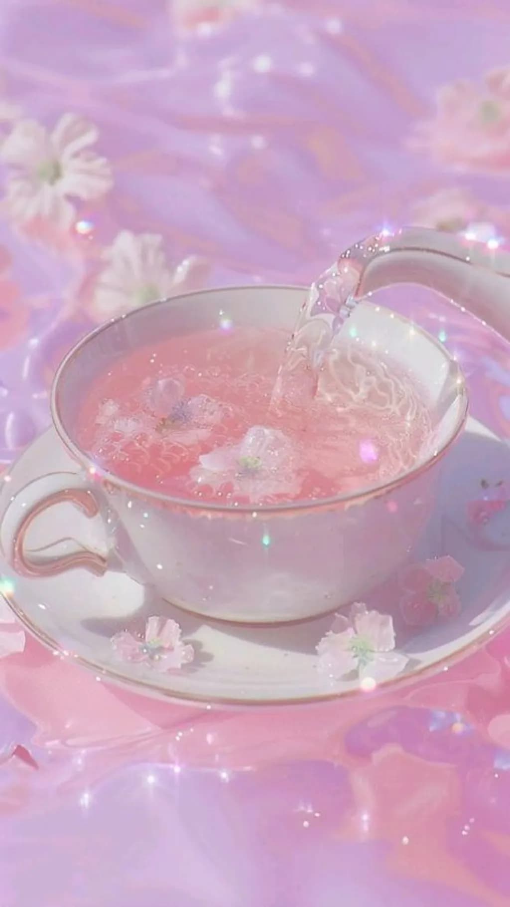 Pink Tea Reflection