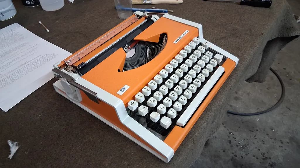 Orange Typewriter