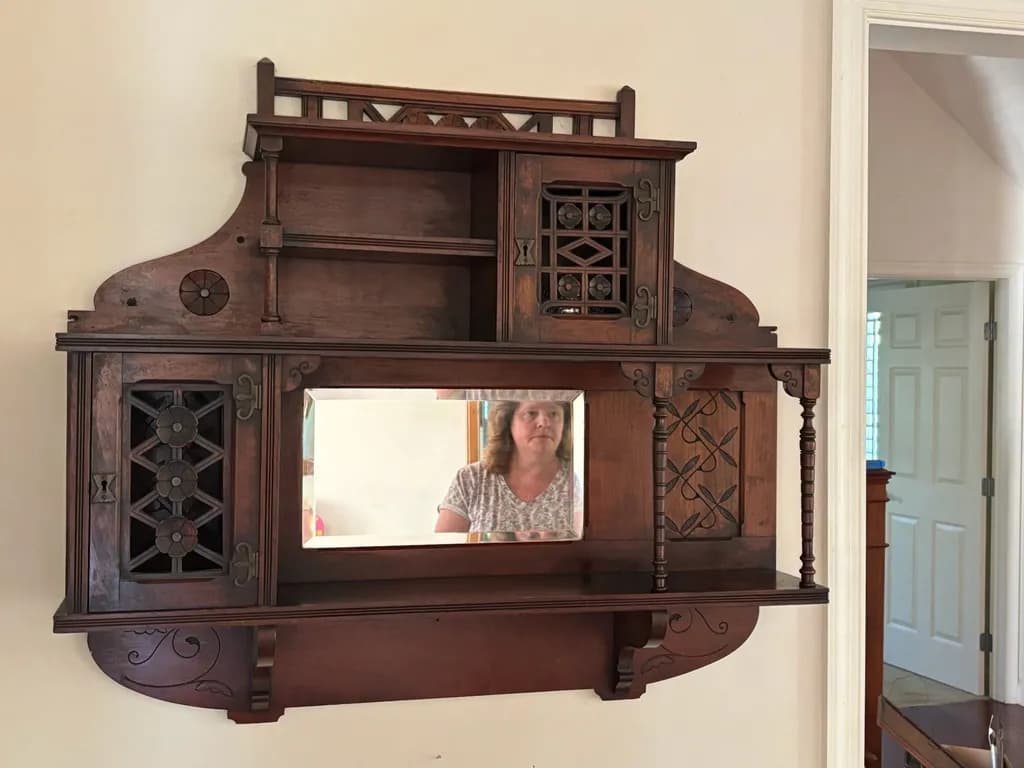 Vintage Timber Mirror Shelf