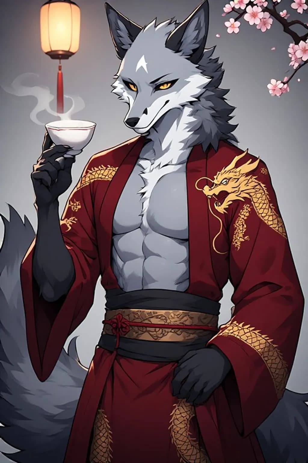 Crimson Dragon Wolf