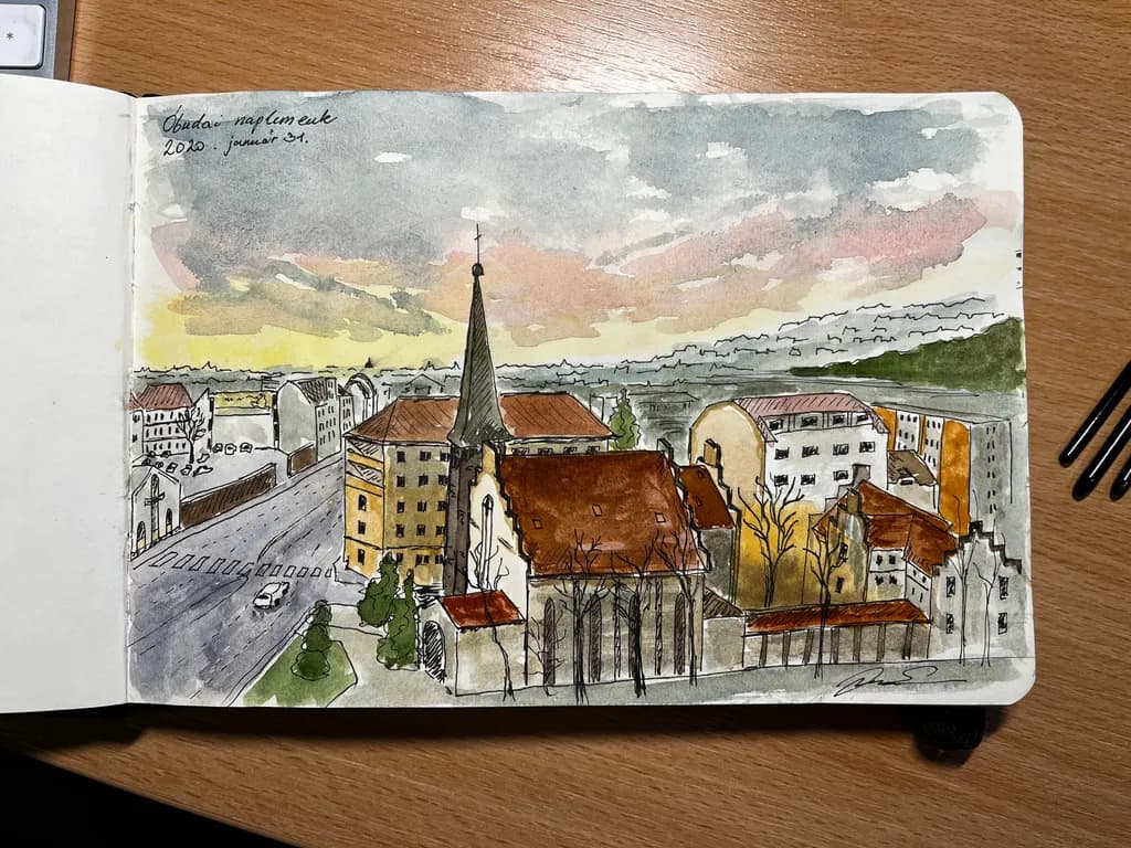 Sunset Over Óbuda
