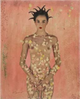 Petal-Covered Woman