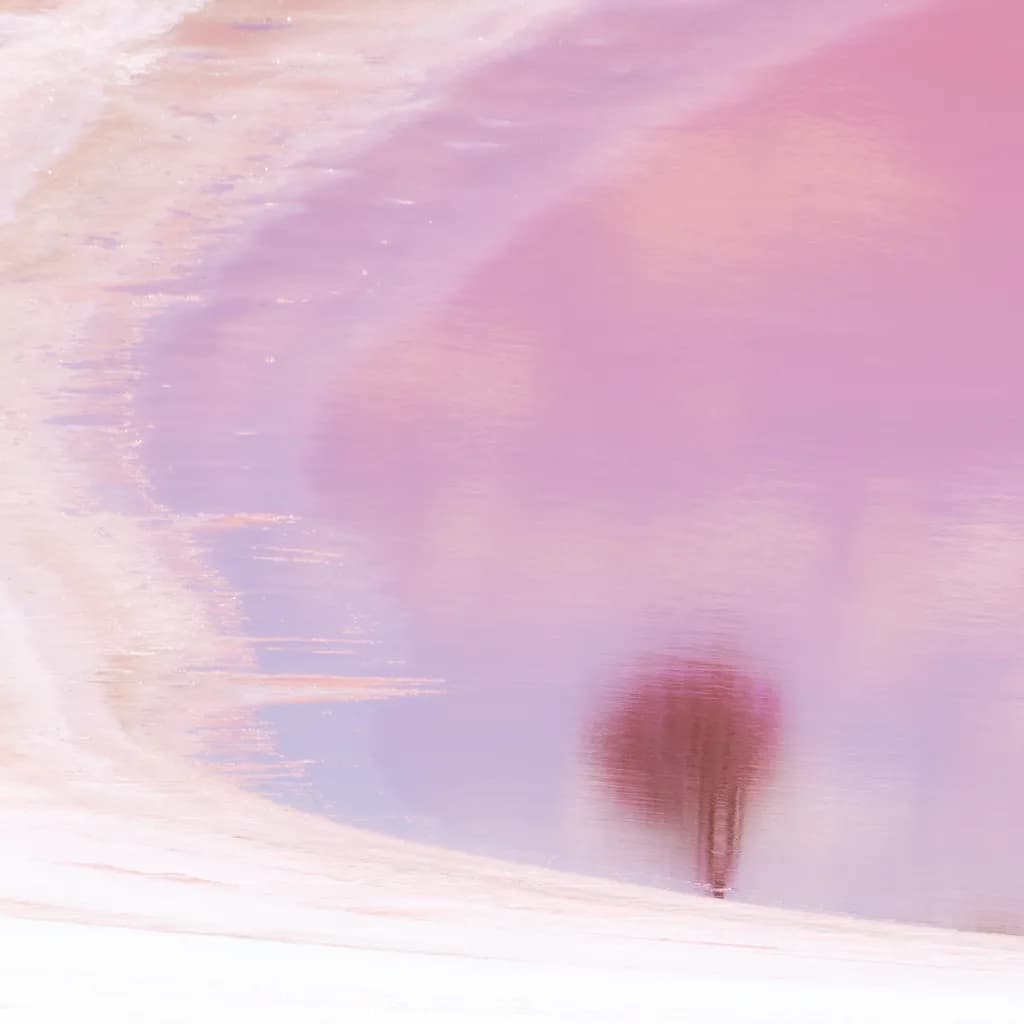 Pink Lake Reflection