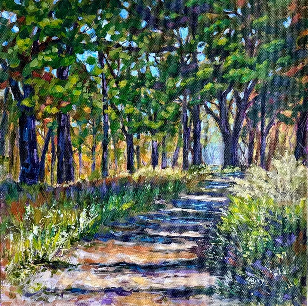 Sunlit Forest Path