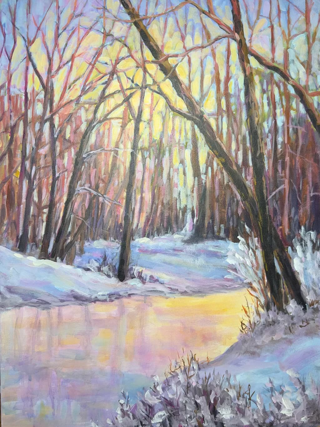 Sunlit Winter Trail