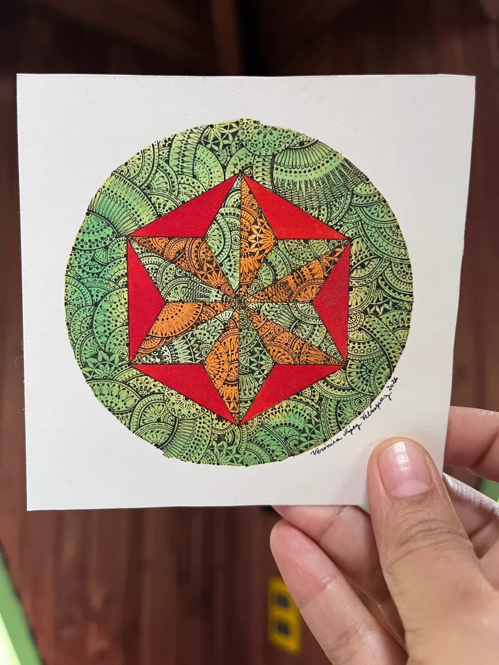 Geometric Mandala Star