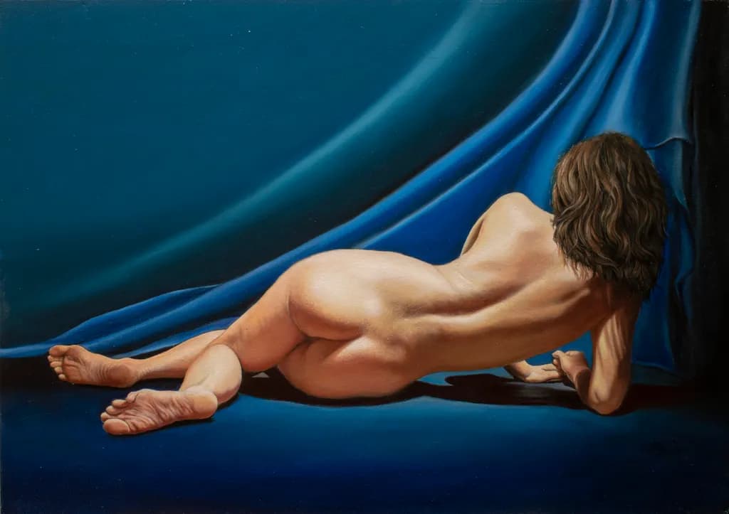 Reclining in Blue