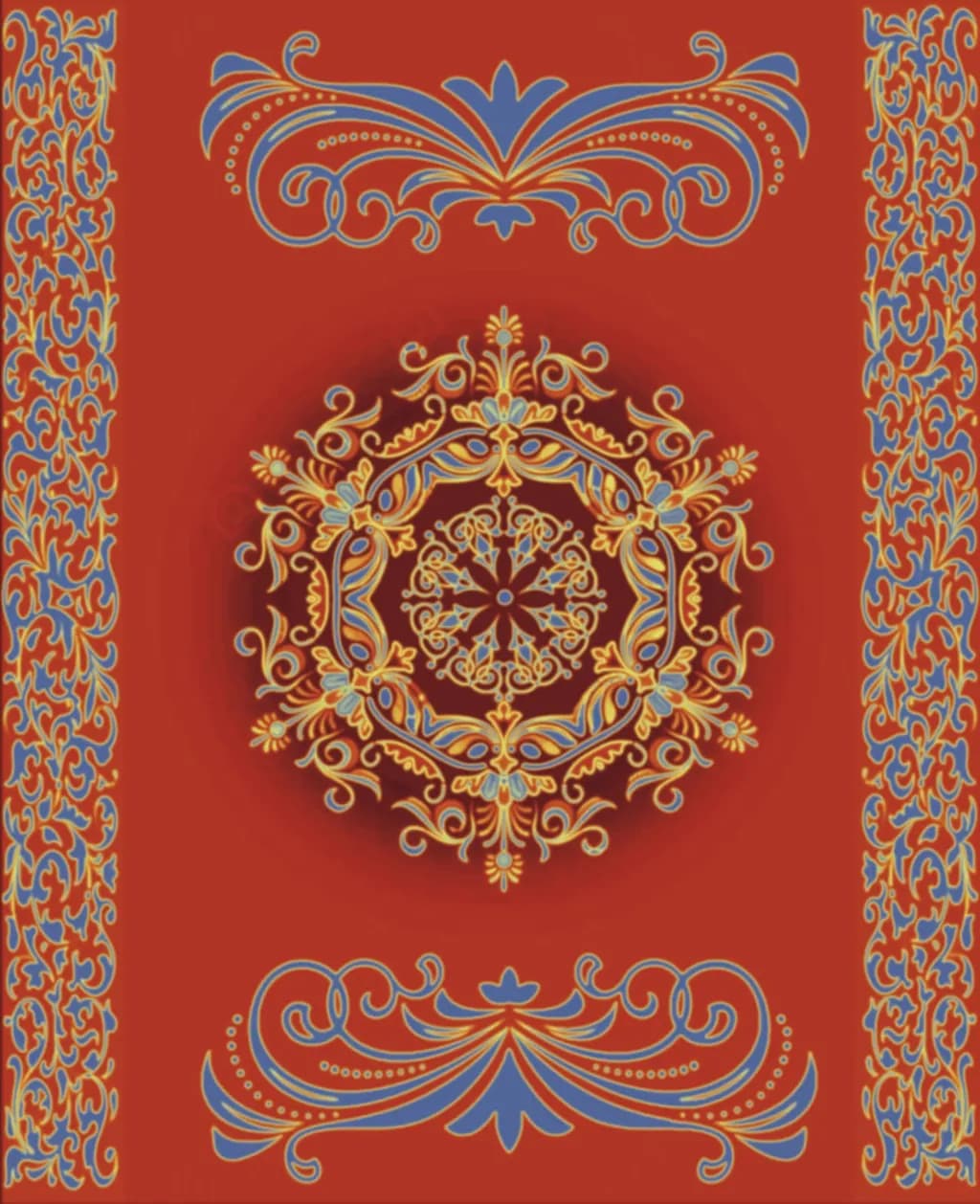 Ornate Red Medallion