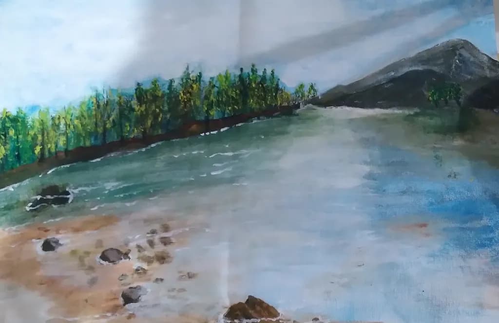 Misty Lakeside View
