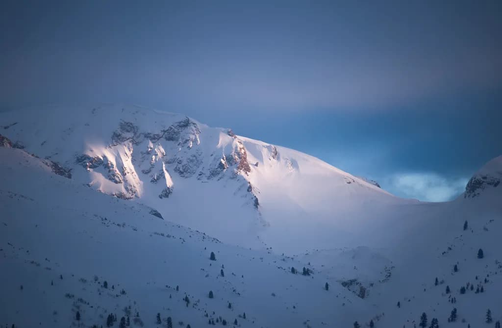 Snowy Mountain Dusk
