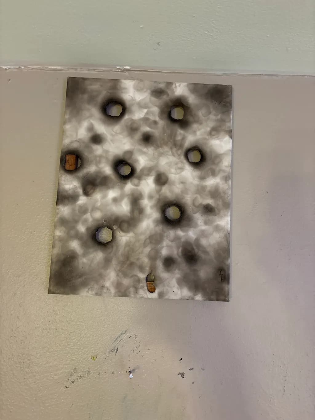 Charred Metal Panel