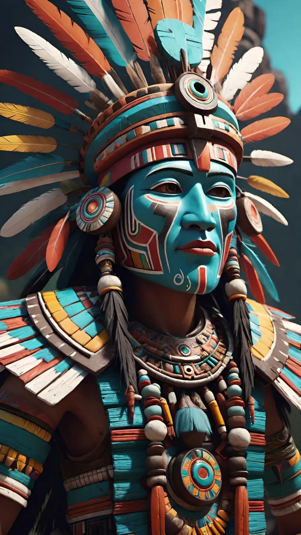Feathered Turquoise Guardian