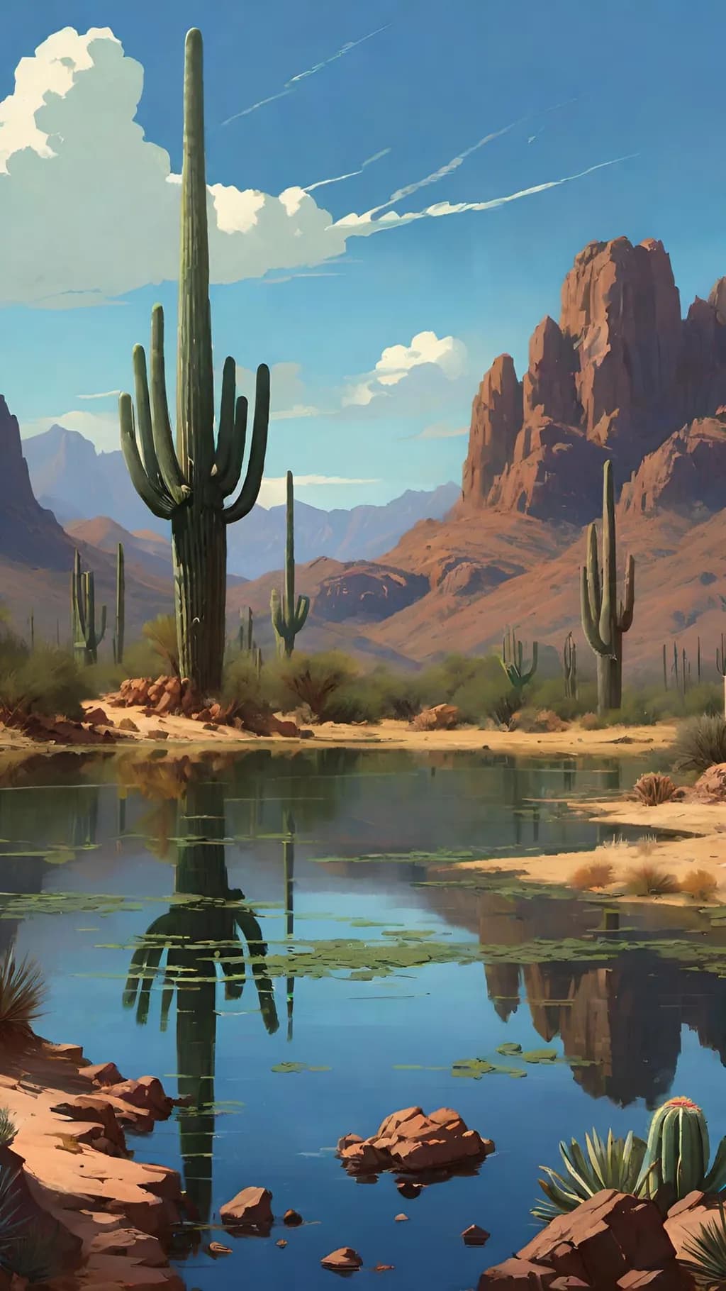 Desert Oasis Reflections