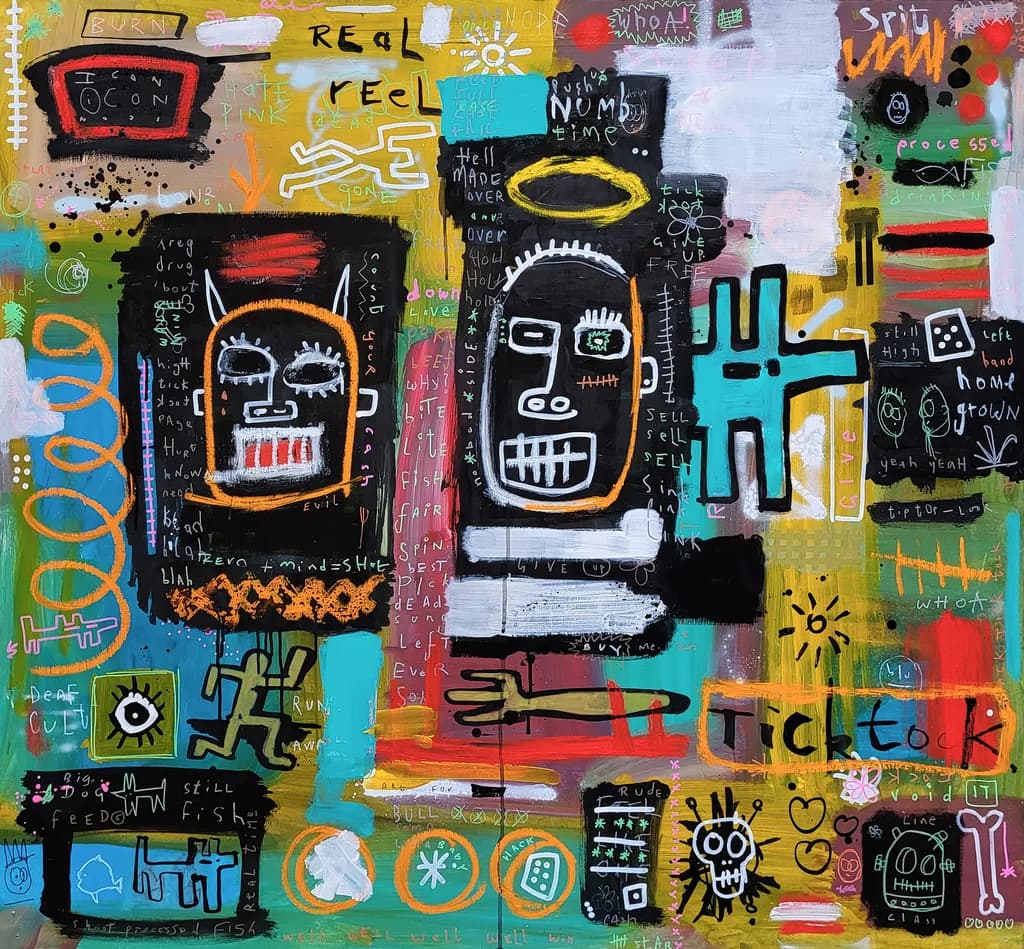 Abstract Faces Collage