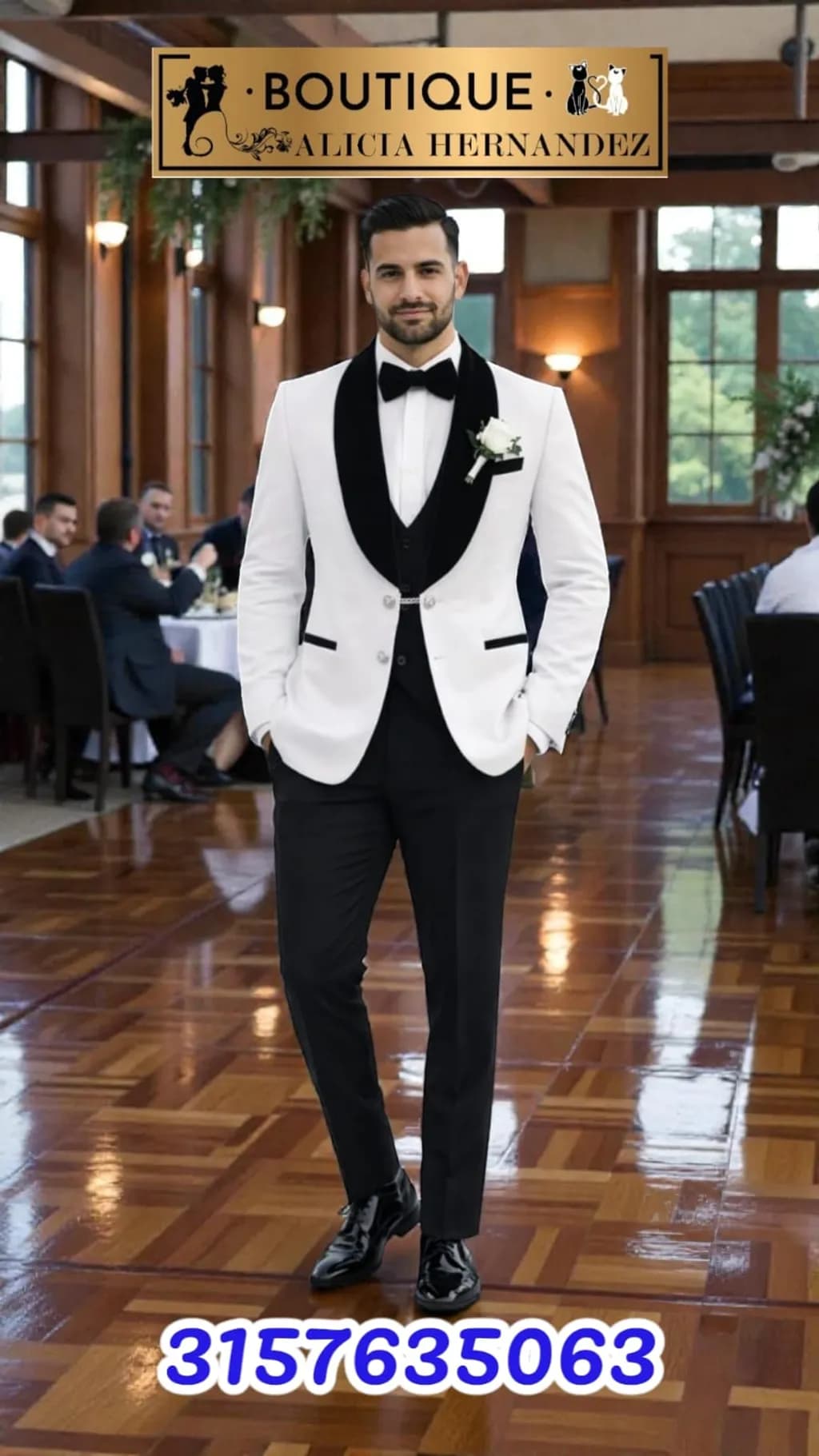 Classic Black and White Tuxedo