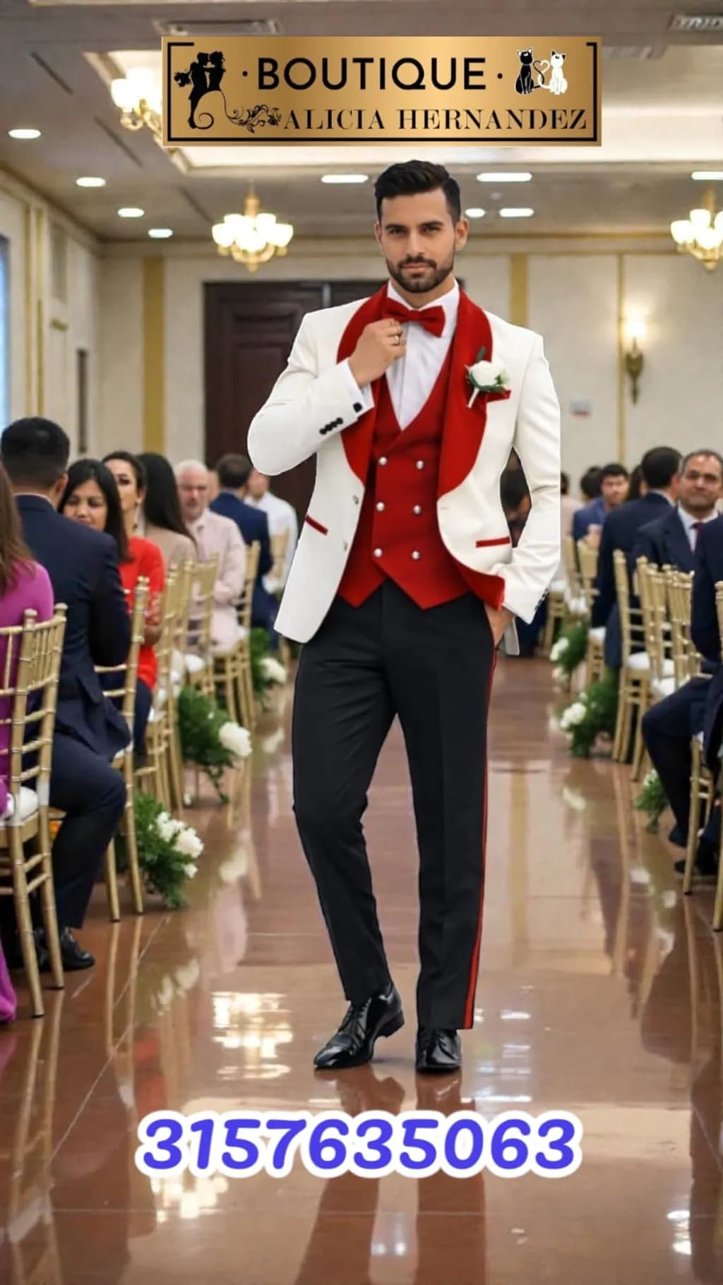 Red Accent Tuxedo