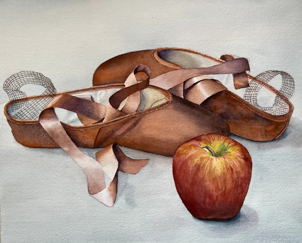 Ballet Slippers and Apple